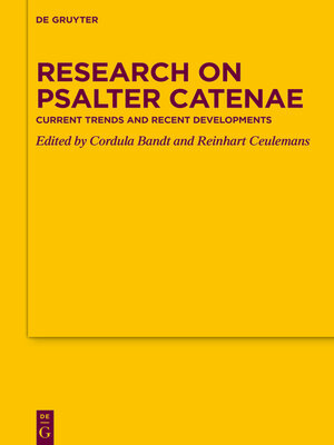 cover image of Research on Psalter Catenae